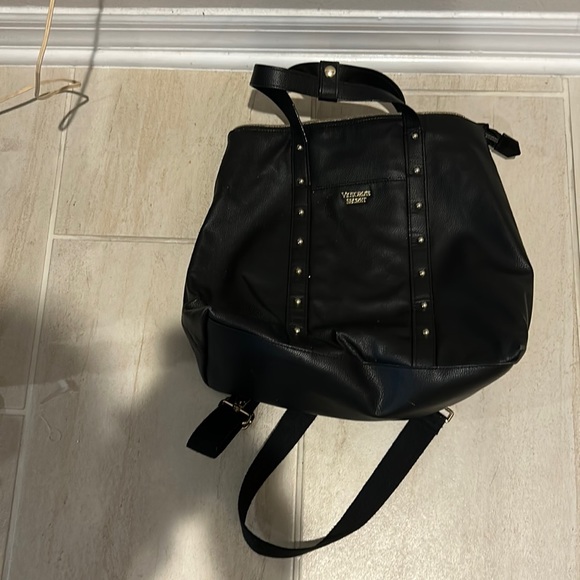 Victoria's Secret Handbags - Victoria, secret black knapsack can be used as a knapsack or as a carry bag